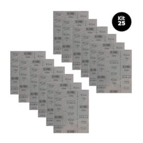 Kit 25 Lixas para Ferro Grão 180 Folha 225X275mm K 246 NORTON
														