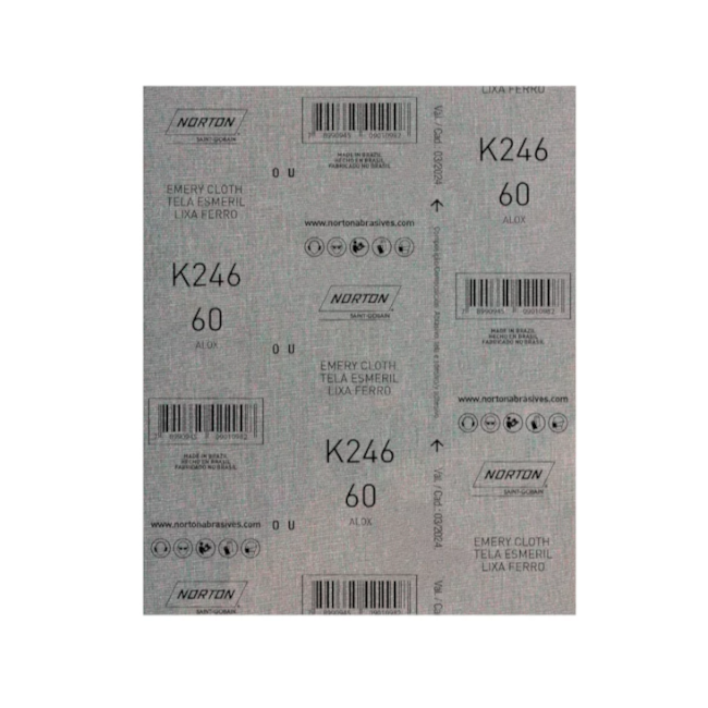 Kit 25 Lixas para Ferro Grão 60 Filho 225X275mm K 246 NORTON-2f2b3267-e2f4-4adc-9203-3254aa2c19be