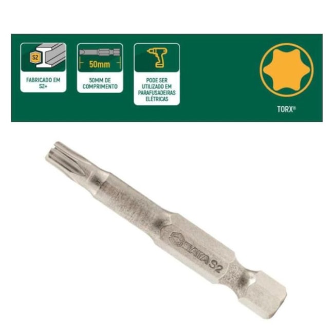 Kit 30 Peças Bits Phillips N1/N2/N3 x 50mm + Bits Torx T20 x 50mm + Bits Phillips de Impacto N2 x 50mm Encaixe 1/4