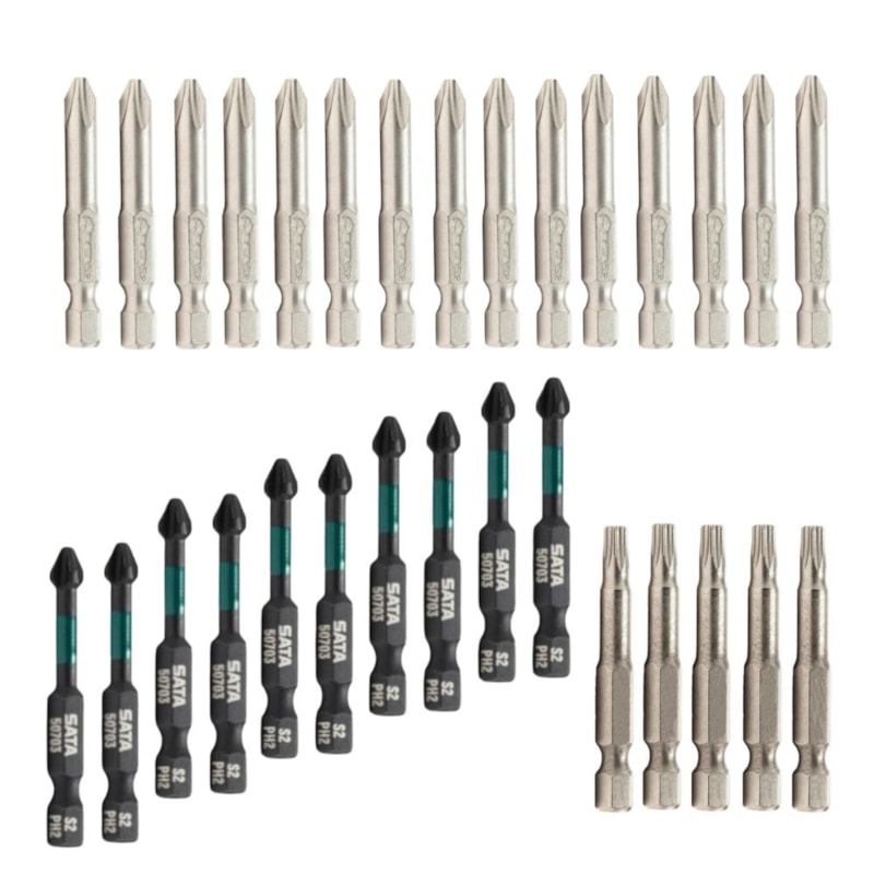 Set 5 Punte A Stella T20 50mm 1/4" Bahco | Extra Hard, Per Professionisti