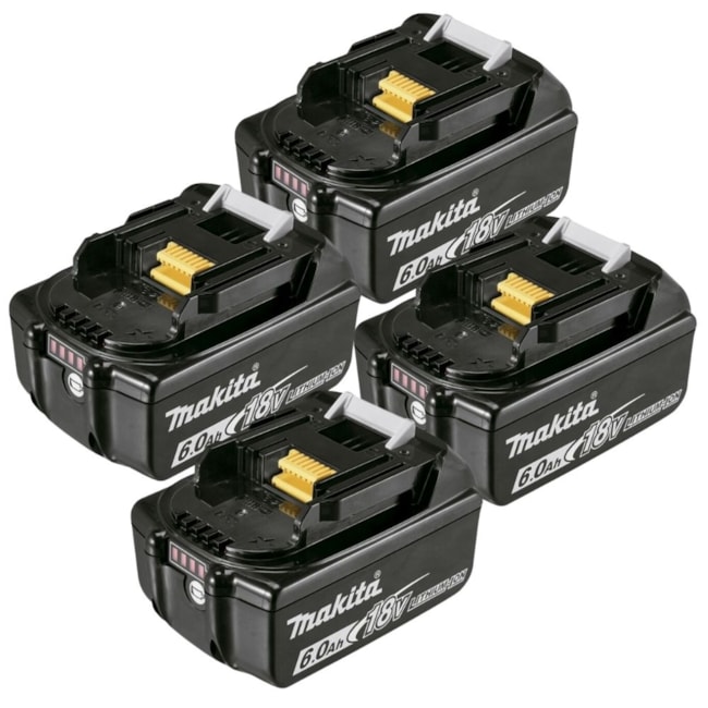 Kit 4 Baterias 18V 6.0Ah Carregador Duplo 220V e Maleta 198090-6 MAKITA-e3782567-6a5e-4264-831a-21f24c43c5a6
