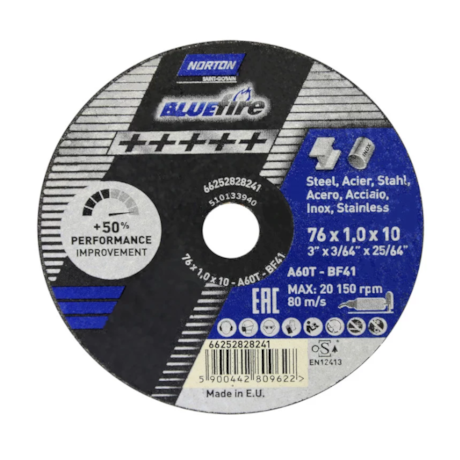 Kit 5 Discos de Corte para Aço Inox 3