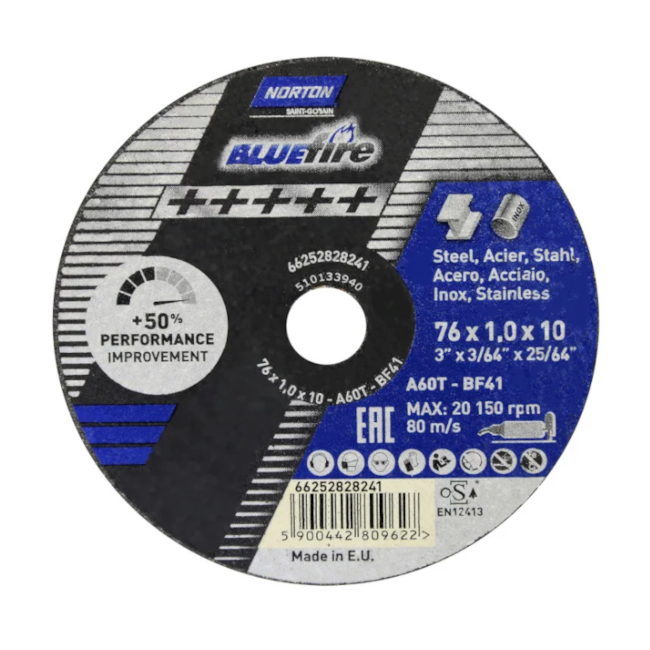 Kit 5 Discos de Corte para Aço Inox 3