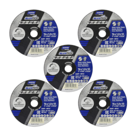 Kit 5 Discos de Corte para Aço Inox 3