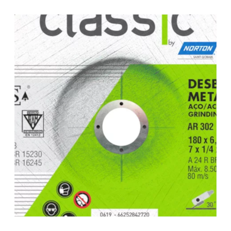 Kit 5 Discos de Desbaste para Aço 7