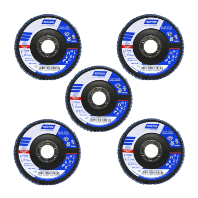 Kit 5 Discos de Lixa Flap 4.1/2