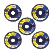 Kit 5 Discos Flap 4.1/2'' Grão 50 Plástico 822 NORTON
  