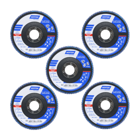 Kit 5 Discos Flap 4.1/2'' Grão 60 822 FIBRA NORTON-cba79926-370f-4a02-af5c-e9ee04543599