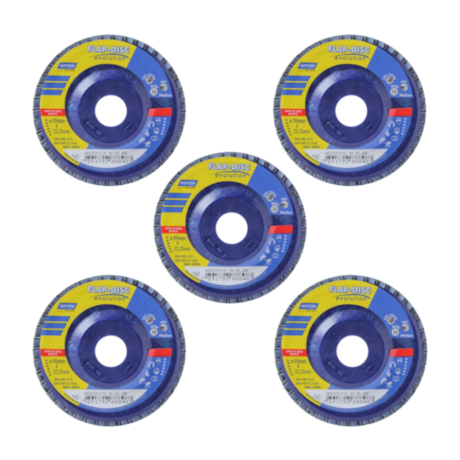 Kit 5 Discos Flap 4.1/2'' Grão 60 R 822 PLÁSTICO NORTON-5dad16ea-0dc9-427c-8794-d6791739ef21