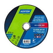 Kit 50 Discos de Corte Fino para Inox 4.1/2" Classic NORTON