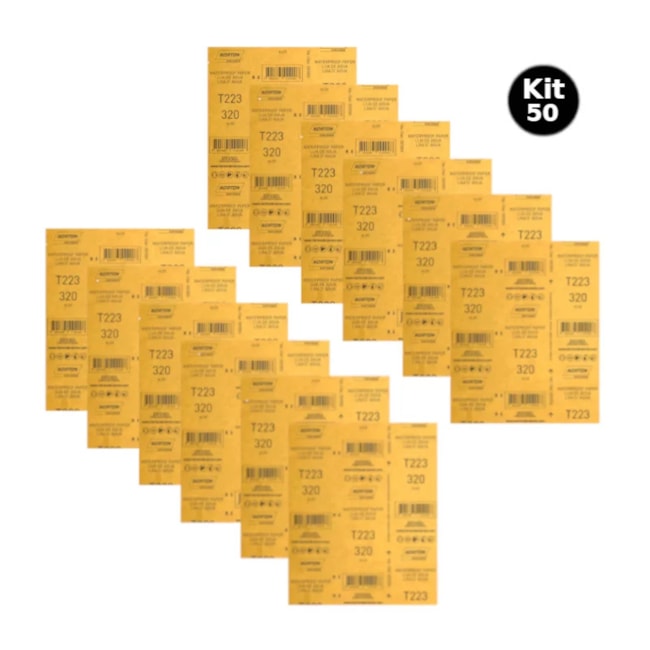 Kit 50 Lixas D'Água Grão 320 Folha 225X275 T 223 NORTON
-3dd1e49c-1b39-4bd6-9503-4925ffba2821