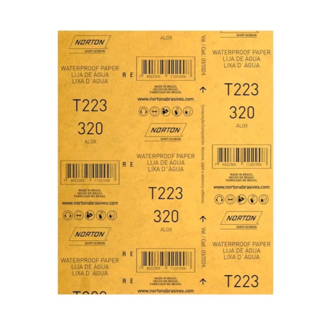 Kit 50 Lixas D'Água Grão 320 Folha 225X275 T 223 NORTON
-a9cd875f-3078-47c2-b59d-249b717e41b9
