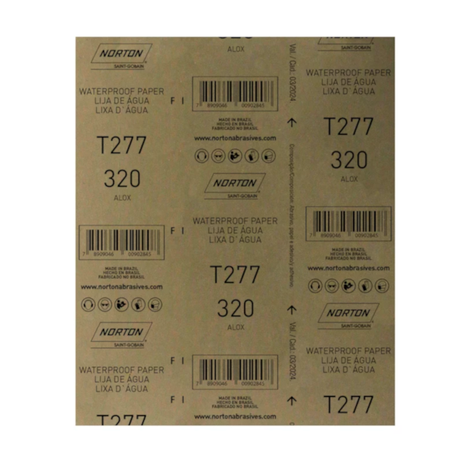 Kit 50 Lixas D'Água Grão 320 Folhas 230X280mm NORCLASS T 277 NORTON-c69703de-97a8-4c21-8cd8-bba3831c8158