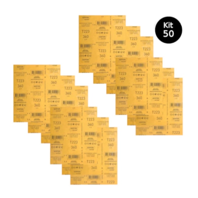 Kit 50 Lixas D'Água Grão 360 Folha 225X275mm T 223 NORTON-2e4269e6-eb74-4c48-b9a9-96b1fdd54280