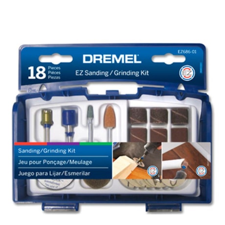 Kit Acessórios de Micro Retífica Para Esmerilhar e Lixar com 18 Peças 2615E727AA DREMEL-f1524e75-7878-41f0-ad81-8f3991ccff55