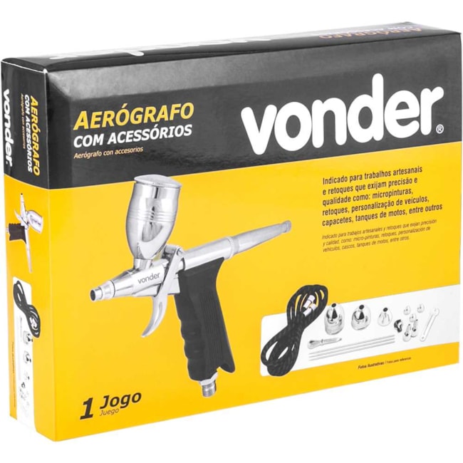 Kit Aerógrafo com 16 Peças 6220016000 VONDER-5ae66b66-f28d-488d-afee-bf6d29fb5ffa
