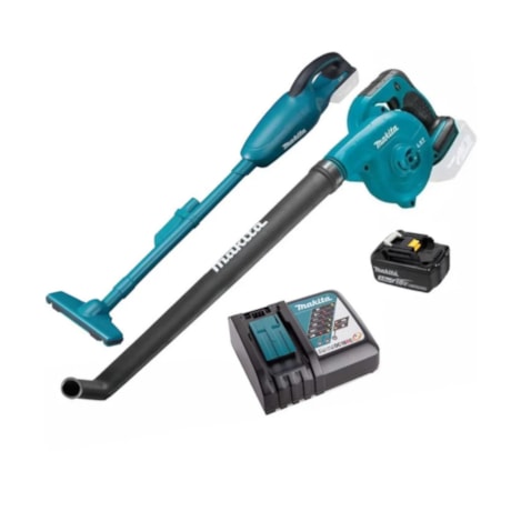 Kit Aspirador de Pó 0,65Litros e Soprador + Bateria e Carregador Bivolt KITDCL180+DUB MAKITA