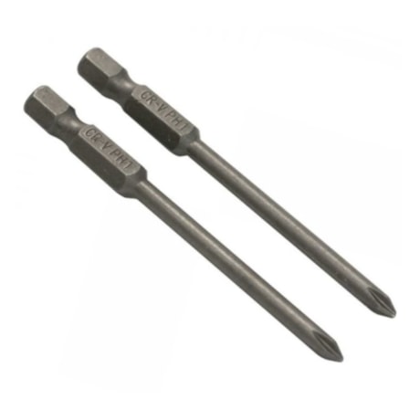 Kit Bits Phillips N1 x 75mm Encaixe Sextavado 1/4