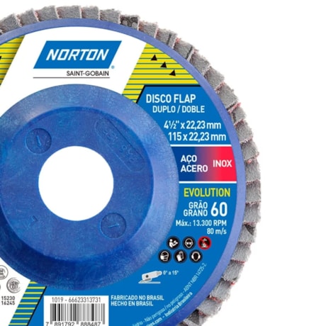 Kit com 10 Discos Flap 4.1/2