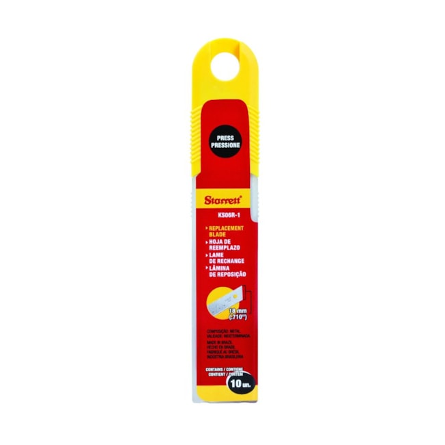 Kit com 10 Jogos de Lâminas para Estilete 18mm KS06R-1 STARRETT-3c690e82-fc30-47b7-8bb6-50bf28352c50
