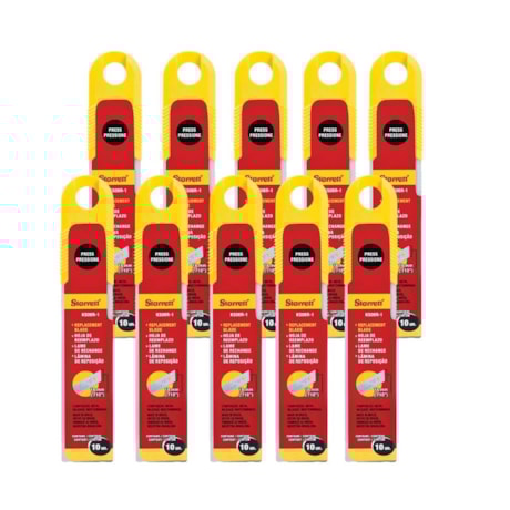 Kit com 10 Jogos de Lâminas para Estilete 18mm KS06R-1 STARRETT-f419dccc-8a00-47ac-a074-8ee071b26cbf