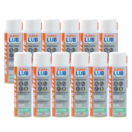 Kit com 12 Óleos Lubrificantes SUPER LUB MultiUso 300ml 8609 LOCTITE-c6b59392-9d2b-4930-8ab5-4d91abdeefe3