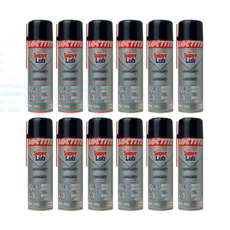 Kit com 12 Óleos Lubrificantes SUPER LUB MultiUso 300ml 8609 LOCTITE