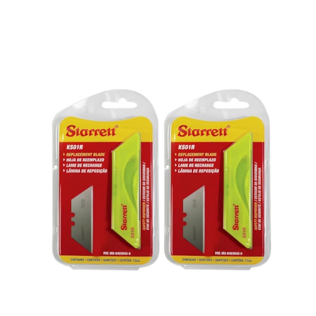Kit com 2 Jogos Lâminas para Estilete Trapezoidal 60x19mm KS01R STARRETT-2d06a617-6776-4100-b658-90625eebee03