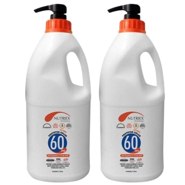 Kit com 2 Protetores Solar UV FPS 60 2 litros 61036 NUTRIEX-2ae7cb7e-1122-414b-861e-1b0b9797abf3