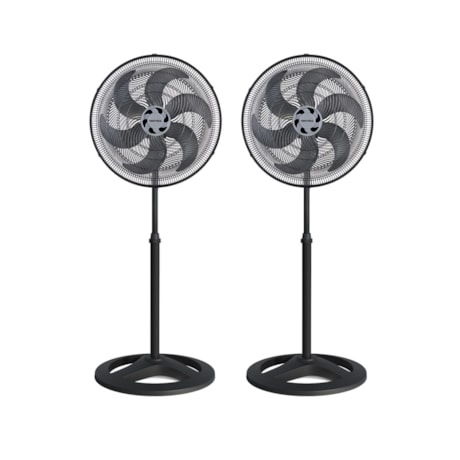 Kit com 2 Ventiladores Oscilantes 50cm de Coluna 6 Pás 135W Preto 110V TURBO 6 VENTISOL-37d2ee8a-1b8d-4dd4-ad12-14079e16b74c