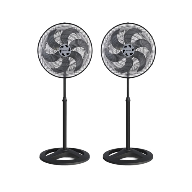 Kit com 2 Ventiladores Oscilantes 50cm de Coluna 6 Pás 135W Preto 110V TURBO 6 VENTISOL-cdc05f9f-301f-4e8c-b3bc-ee4c3ba2a7a9
