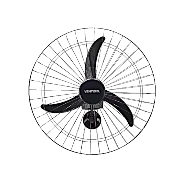 Kit com 2 Ventiladores Oscilantes 60cm de Parede 3 Pás 200W Bivolt Preto 543 VENTISOL-a2ed0db6-1ae1-4340-bbdd-717b7f32b47c