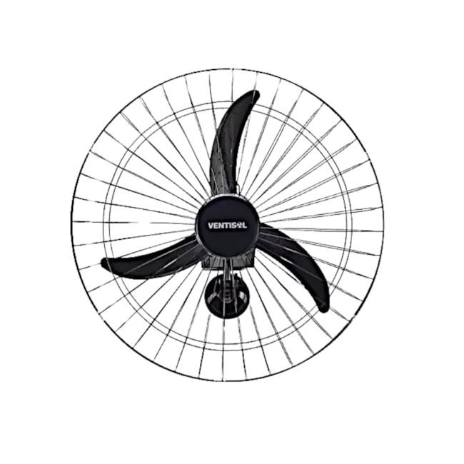 Kit com 2 Ventiladores Oscilantes 60cm de Parede 3 Pás 200W Bivolt Preto 543 VENTISOL-f56fdcce-9ccd-49c7-af3b-b34e5ebf37f8