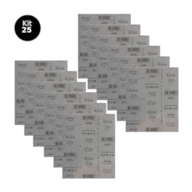 Kit com 25 Lixas para Ferro Grão 220 Folha 225X275mm K 246 NORTON