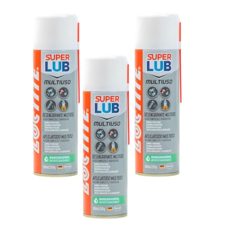 Kit com 3 Óleos Lubrificantes SUPER LUB MultiUso 300ml 8609 LOCTITE-cd374e3a-9901-4859-8df0-307c11bc6e02