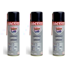 Kit com 3 Óleos Lubrificantes SUPER LUB MultiUso 300ml 8609 LOCTITE