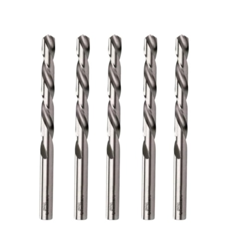Kit com 5 Brocas Aço Rápido para Metais 3/8