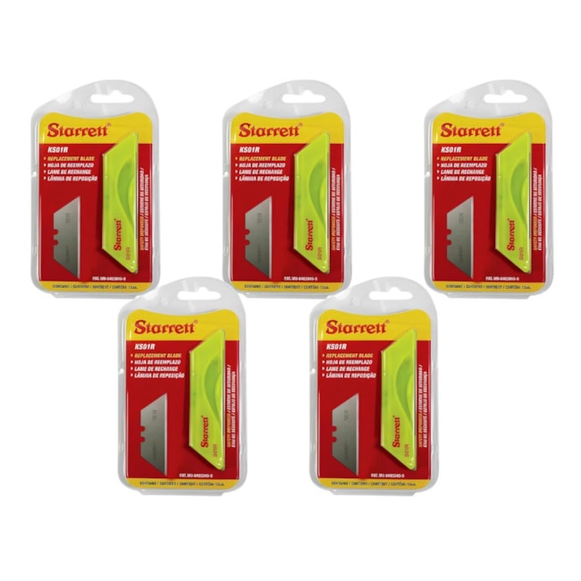 Kit com 5 Jogos de Lâminas para Estilete Trapezoidal 60x19mm KS01R STARRETT-794a90b5-3ce1-4a37-a887-131f05aa7821