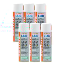 Kit com 6 Óleos Lubrificantes SUPER LUB MultiUso 300ml 8609 LOCTITE