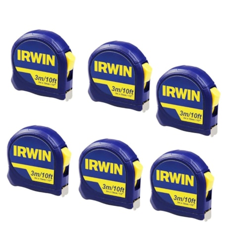Kit com 6 Trenas Standard Manual 3 Metros IW13946 IRWIN-5dea217e-ce63-4528-a8cb-444763fa1383