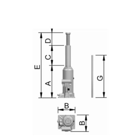 Kit de 1 Par Cavalete Mecânico 7 Toneladas + Macaco Hidráulico Garrafa 16 Toneladas BOVENAU-7ce93565-5d2f-4a54-80ab-570978127e98