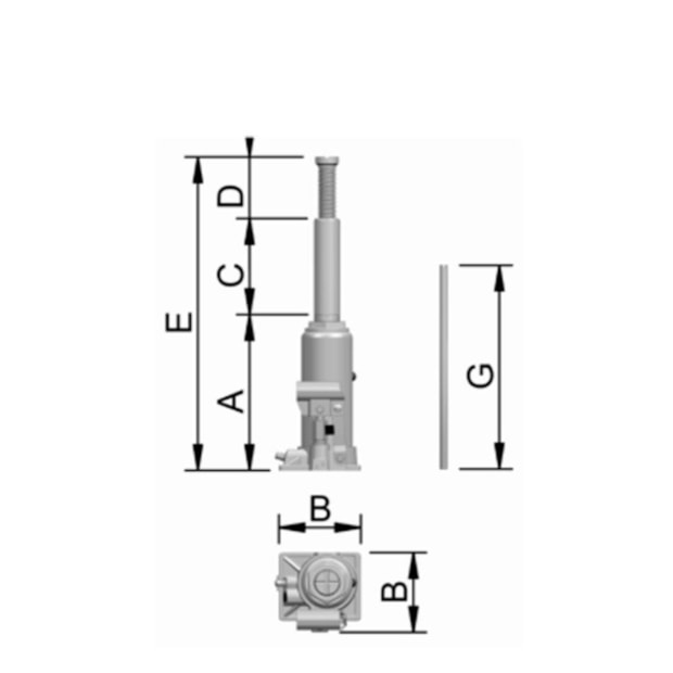 Kit de 1 Par Cavalete Mecânico 7 Toneladas + Macaco Hidráulico Garrafa 16 Toneladas BOVENAU-410eec08-681a-4e78-a423-e85a2da27627