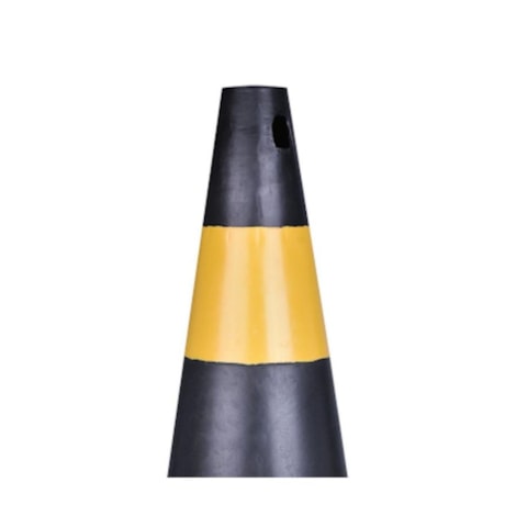 Kit de 10 Cones de Sinalização 50cm Preto e Amarelo PLASTCOR-4b31e850-6643-4f1c-a377-48d3032c14c7