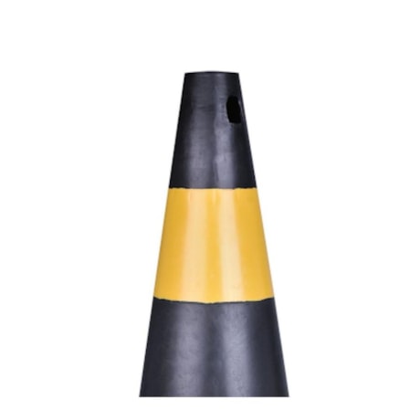 Kit de 10 Cones de Sinalização 50cm Preto e Amarelo PLASTCOR-f4d7e7be-b43e-497a-90a0-5fe557895c94