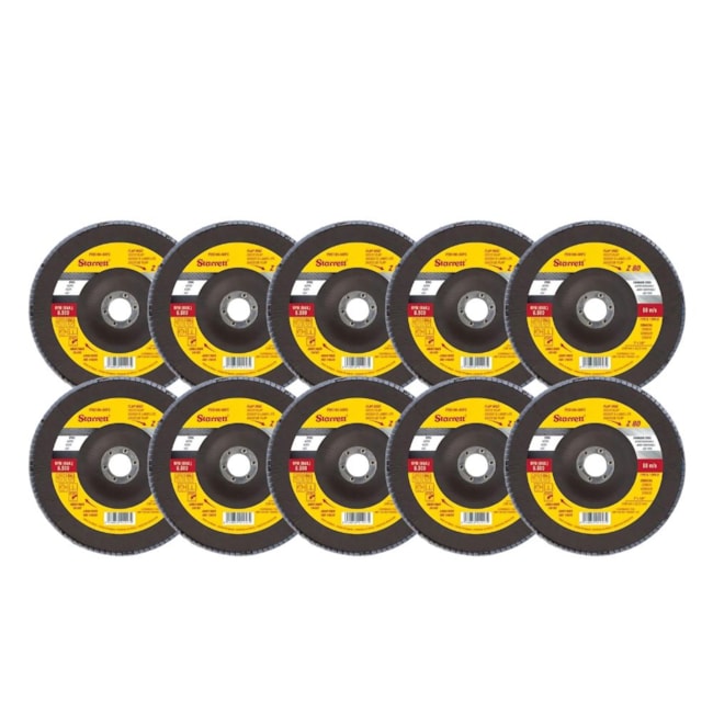 Kit de 10 Discos Flap 4.1/2