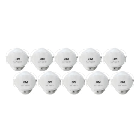 Kit de 10 Máscaras Respiratórias Descartáveis PFF2 Aura 9320 3M-212139b8-e290-46a3-ad9f-1c37130419d3
