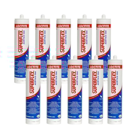 Kit de 10 Silicones Acético Vedante Loctite Transparente 300g SUPERFLEX 595-96cd7785-6762-448e-b15d-bbbf163b1726