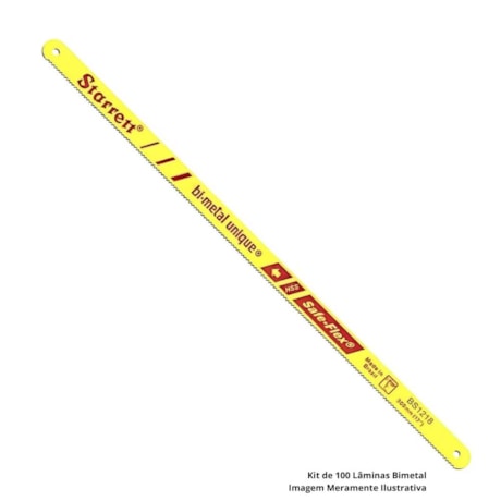 Kit de 100 Lâminas Bimetal para Serra Manual 12
