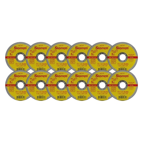 Kit de 12 Discos de Corte Inox 4.1/2
