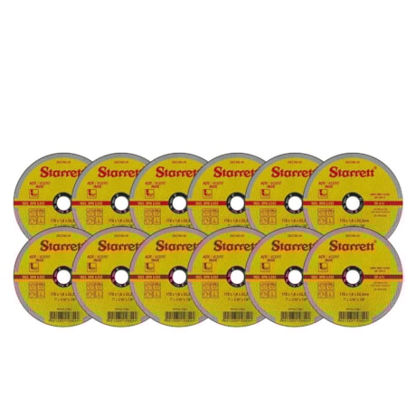 Kit de 12 Discos de Corte para Aço Inox 7